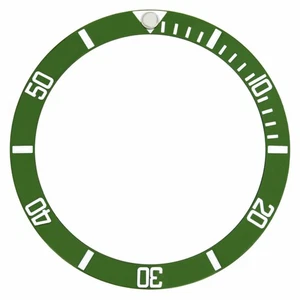 INSERTO LUNETTA 50° ANNIVERSARIO PER OROLOGIO ROLEX SUBMARINER VERDE 16610LV GRASSO QUATTRO - Foto 1 di 2