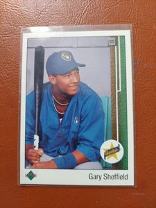 1989 Upper Deck Gary Sheffield Rookie Error Upside Down SS Milwaukee Brewers #13 - Picture 1 of 3