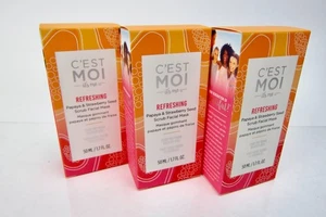 C'est Moi it's me Refreshing Papaya & Strawberry Seed Scrub Facial Mask 3x 50ml - Picture 1 of 5