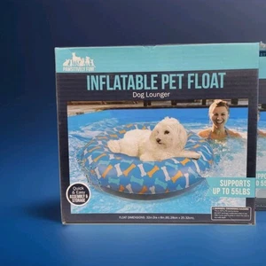 Nueva tumbona inflable flotante para mascotas perros 32 pulgadas soporte hasta 55 libras - Imagen 1 de 2