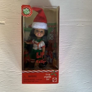 Vintage Kelly Club Elfo Bambola Ornamento Barbie Mattel Vacanze Natale Capelli Neri Rosa - Foto 1 di 9