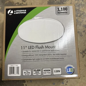 Lithonia Lighting FMLRL 11 14840 11" Round LED Flush Mount 4000K - White - Picture 1 of 7