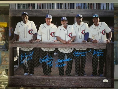 SMITH SANDBERG WILLIAMS DAWSON JENKINS SIGNED CUBS FIELD OF DREAMS 16X20 JSA COA - Image 1 of 3