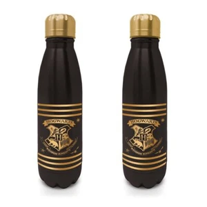 Pyramid International Harry Potter Metal Travel Bottle Hogwarts Crest and Stripe - Picture 1 of 1