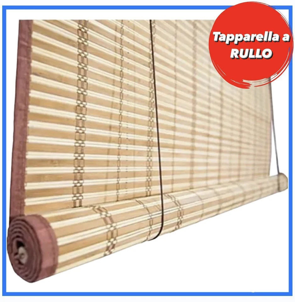 Tenda bamboo arella arelle in canniccio canne di bambu a rullo oscurante ombra - Immagine 1 di 1