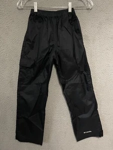 Columbia Boys Rain Pants Black Size Small (8) Pull On Kids Youth Nylon - Picture 1 of 4