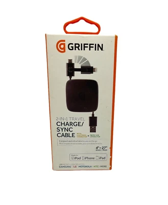 Griffin 2 In 1 Travel Charge / Sync Cable - Image 1 of 3