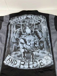Bikers Pride Mens Motorcycle Shut Up & Ride Black Button Down Shirt Size XL - Picture 1 of 7