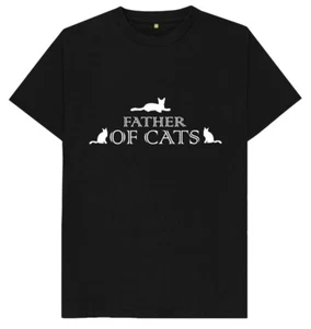 Father Of Cats Cat Lover T Shirt - Picture 1 of 3