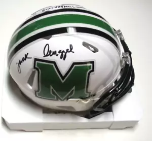 JACK LENGYEL WE ARE MARSHALL,1971 YOUNG THUNDERING HERD W/COA SIGNED MINI HELMET - Picture 1 of 2