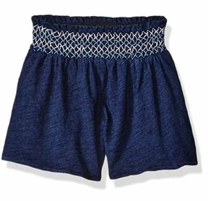 Flapdoodles Baby Girls Knit Short with Smocked Waist Band, Navy, 18 Months - Picture 1 of 1