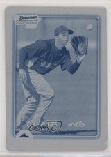 2010 Bowman Chrome Prospects Printing Plate Cyan 1/1 Eliezer Mesa #BCP128 h2j