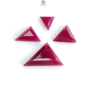 21.60cts 100% Natural Red Ruby Triangle Shape Gemstone 9*3mm -14*24mm 4pc Sets - Picture 1 of 4