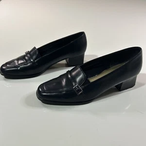 Hush Puppies Soft Styles Slip On Black Shoes Women’s 8M 2.5 Inch Heels Office - Picture 1 of 12