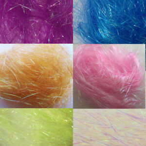 Crystal Flash Fly Tying Material Tinsel Floss Flexi Thin Strips Iridescent Micro