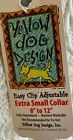Collier canin imprimé Skull & Bones 8"- 12" design jaune canin neuf avec étiquette livraison gratuite