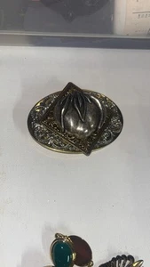 Handmade Large Cotton Boll Belt Buckle - Picture 1 of 4