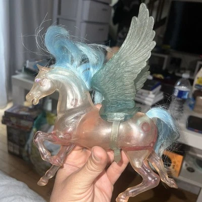 She-Ra Crystal Moonbeam Horse w/ Wings & Swift Wind Saddle PoP Vintage 1985 - Image 1 of 4