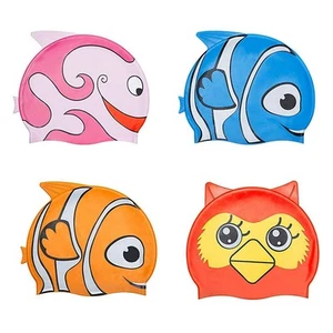 Pack de 2 gorras gorras de pelo largo de natación impermeables de silicona para niños y niñas - Imagen 1 de 17