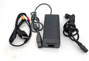 OEM Microsoft Xbox 360 150W Power Supply Brick AC Adapter HP-A1503R2, AV Cable - Picture 1 of 7