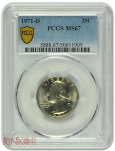 1971-D Washington Quarter PCGS MS 67 - Picture 1 of 3