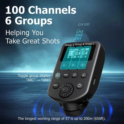 E7 Non-TTL Wireless Flash Trigger Air Remote sync Replace Profoto Connect Pro - Image 1 of 4