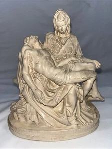 Vintage Pieta Jungfrau Maria Wiege Jesus Statue A. Santini Made In Italy - Bild 1 von 11