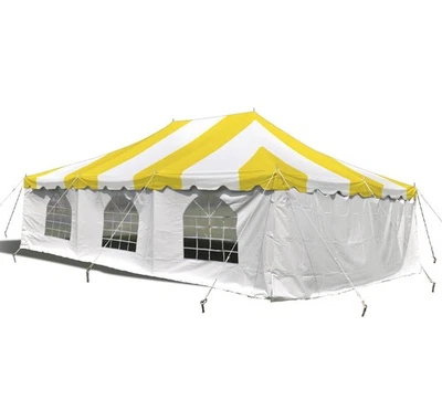 Weekender Pole Tent w Sidewalls 20x30 Yellow Canopy Event Wedding Party Gazebo - Image 1 of 4