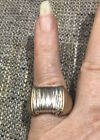 Sale!~robert Lee Morris Soho Rare!gold-plated,2-tone Wrap Metal Ring(7.5)pre-own