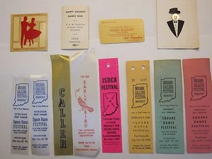 Vintage 1960's 1970's Square Dance Callers Festival Ribbons Indiana Fairgrounds - Picture 1 of 6