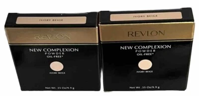 2 X Revlon New Complexion Powder Oil-Free 0.35 oz IVORY BEIGE - Image 1 of 2