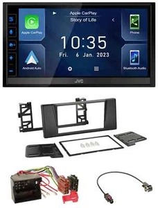 JVC DAB Bluetooth MP3 USB 2DIN Autoradio für BMW 5er E39 X5 Quadlock - Bild 1 von 10