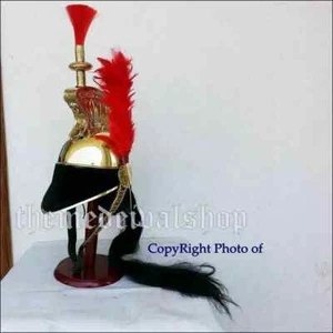 Christmas French Cuirassier Officer's Napoleon Brass Helmet New Working Head Red - Picture 1 of 4