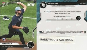 Brendan McKay RAYS 2020 TOPPS NOW ROAD TO OPENING DAY SUMMER CAMP WAVE 1 OD-464