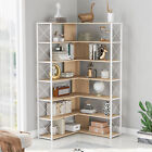 7-Tier Corner Bookcase Bookshelf With Open Storage Shelves For Home Office