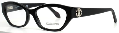 ROBERTO CAVALLI Alkurhah 815 005 Anteojos de Gato Negros para Mujer 53-16-140 B:34 Foto 1 de 4