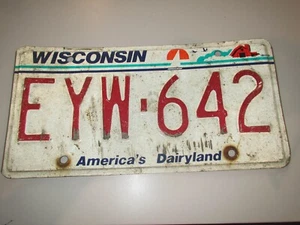 Targa Wisconsin anni 90 e 00 EYW 642 America's Dairyland - Foto 1 di 2