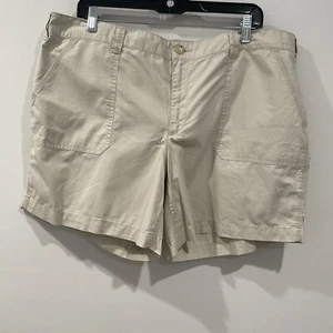 Lauren Ralph Lauren Denim Khaki Beige Shorts Pockets Size 16 - Picture 1 of 9
