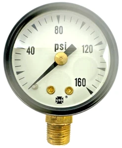 Ametek 1X788 Pressure Gauge, 0-160psi, 1.5" Round, 1/8"NPT, new (VV) - Picture 1 of 5