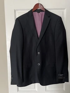 Zanetti Port Slim Fit Two Notch Lapel Wool Men Suit Jacket Blazer Size 44L New - Picture 1 of 11