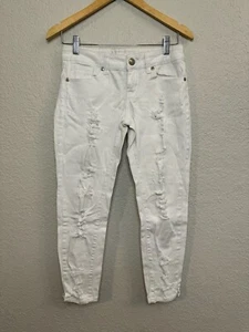 VIP Damenjeans - Größe 3/4 Distressed Skinny weiß - Bild 1 von 7