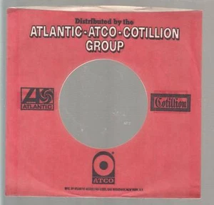 Company Sleeve 45 ATLANTIC / ATCO / COTILLION GROUP Red w/ White & Black Writing - Imagen 1 de 1