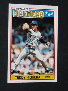 BASEBALL CARD TOPPS MINI 1988 #35 TEDDY HIGUERA MILWAUKEE BREWERS - Imagen 1 de 2