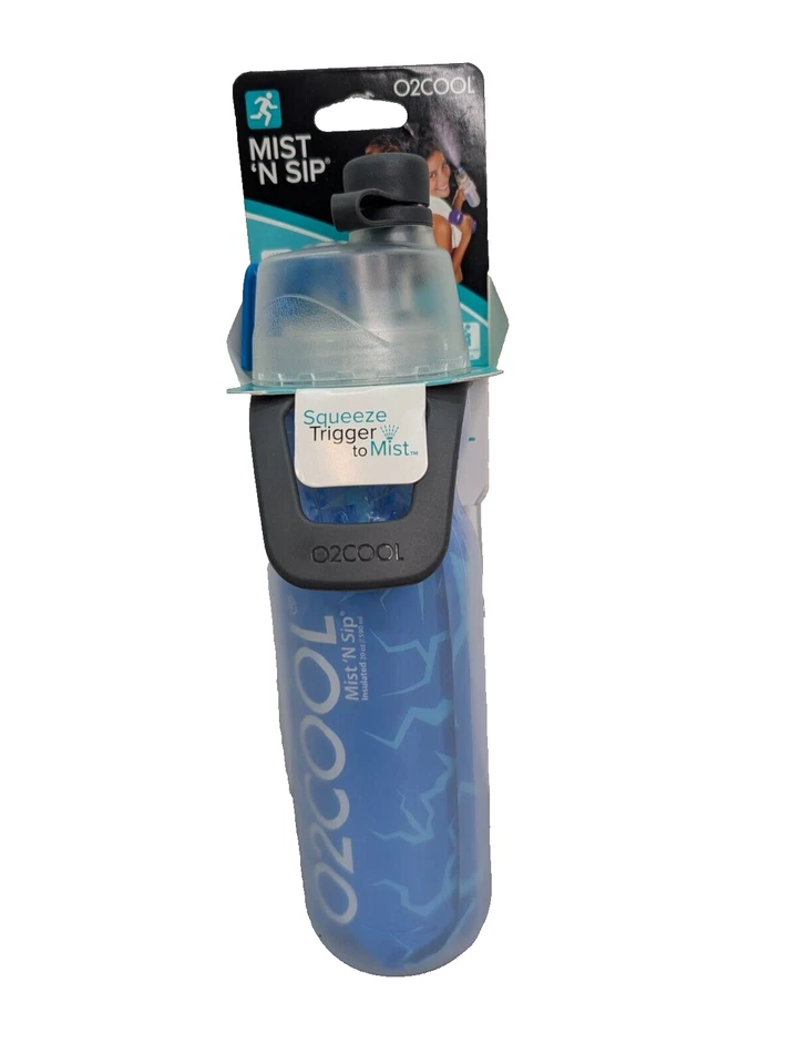2019 O2cool Water Bottle Mist N SIP 20oz Blue Xmas Stocking 🧦stuffer
