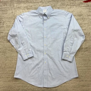 VTG Brooks Brothers Oxford Shirt 16.5 - 2/3 Blue Formal Dress Preppy Outdoor Men - Picture 1 of 11