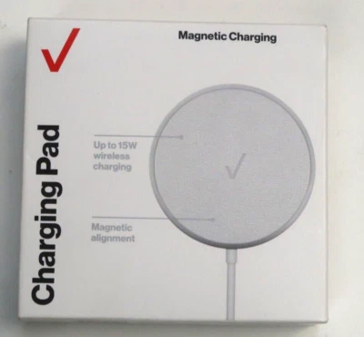 Verizon Magnetic Wireless Charging Pad 15W  USB-C Cable White Brand New $39.99 - Image 1 of 4