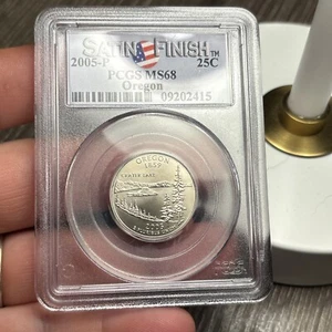 2005-P Washington State Quarter Oregon PCGS MS68 Satin Finish SP68 - Picture 1 of 2