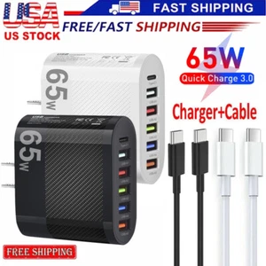 65W Fast Charging Wall Charger Power Adapter For Samsung A16 A15 A26 A35 56 06 - Picture 1 of 22