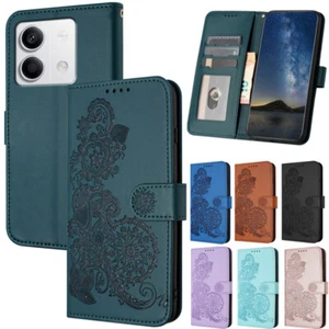 Flowers Wallet Leather Flip Case Cover For Xiaomi 13T Redmi 13C Note 12 13 Pro+ - Photo 1/92