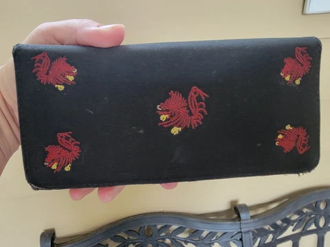 University Of South Carolina Gamecock Embroidered Trifold Wallet Cover
